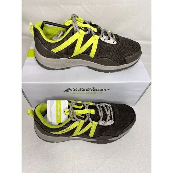 Eddie Bauer Thielsen Trail Hiking Sneaker Olive Lime Punch Women's 11 - Picture 2 of 9